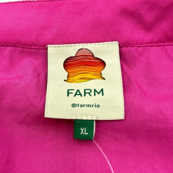 Farm Rio Morada Boa Guipire Lace Pink Mini Skirt Size XL - Picture 9 of 17